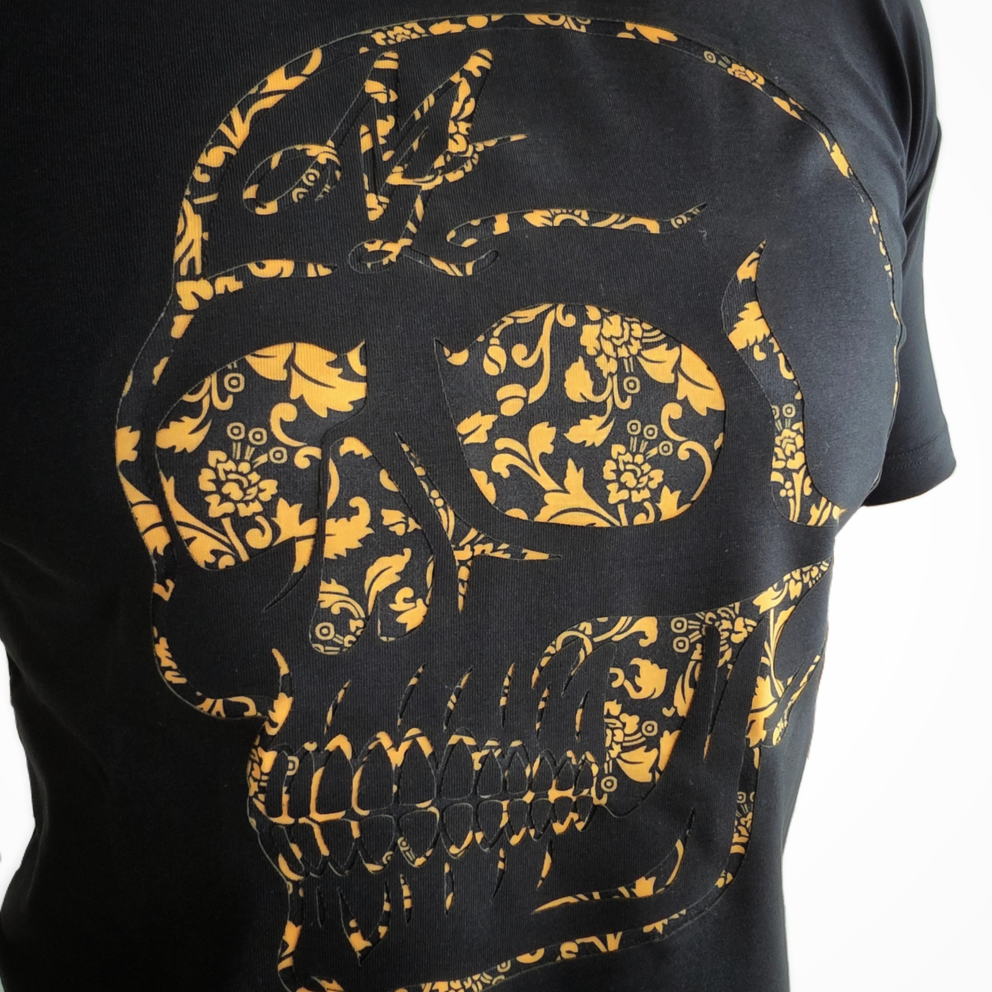 MVL Gold Kollektion "Flower Skull“ T-Shirt