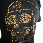 Afbeelding laden in Galerijviewer, MVL Gold line &quot;Flower skull&quot; T-shirt