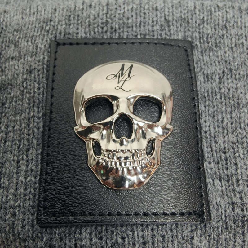 Gorro tipo beanie MVL Skull - gris