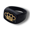 MVL Signet-Ring schwarz/gold