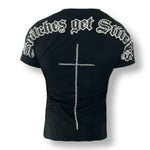 Load image into Gallery viewer, MVL Snitches get stitches T-shirt - black