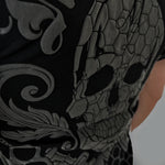 Cargar imagen en el visor de la galería, MVL Hexagon skull poloshirt - black