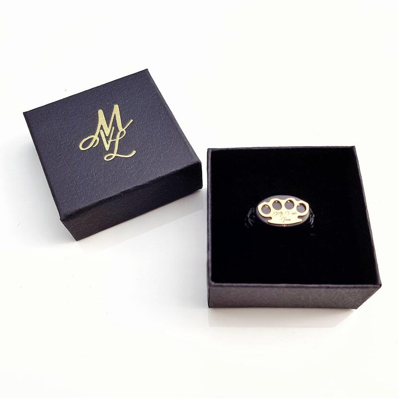 Anillo con logo de MVL - negro