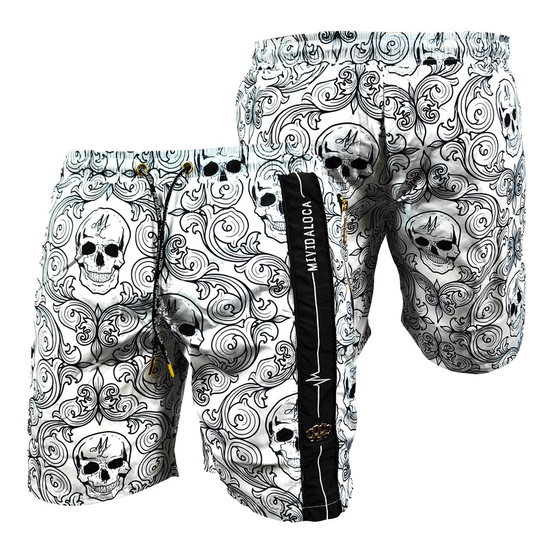 MVL „Skull Madness“ Badehose - weiß